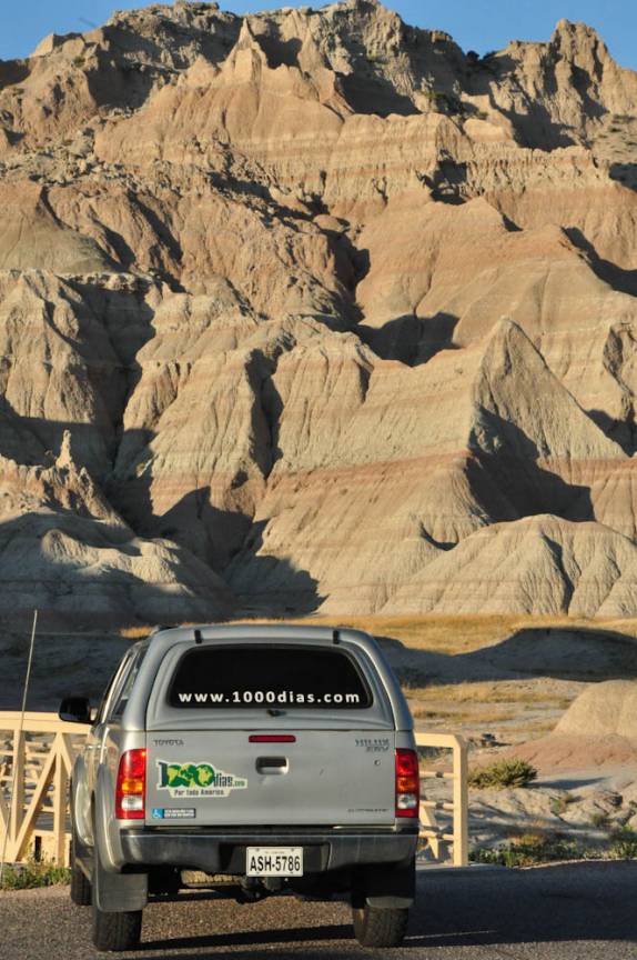 A Fiona nos ajudou a conhecer o Badlands National Park, em South Dakota, nos Estados Unidos